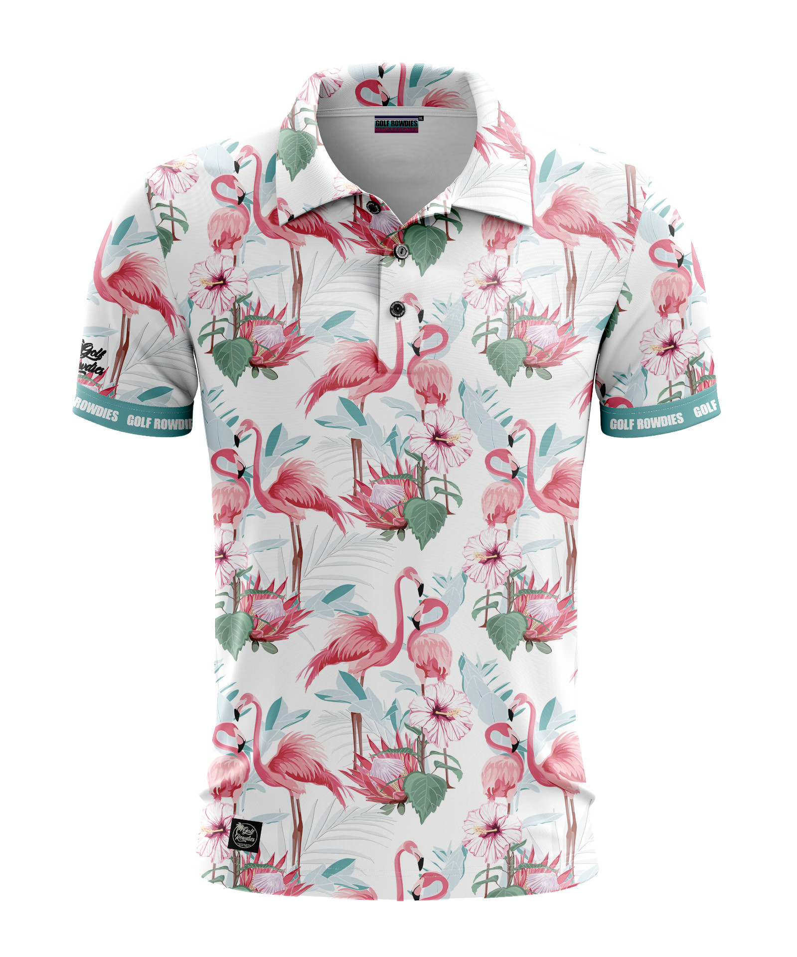 67jersey Men's Polo "Flamingo-Love"