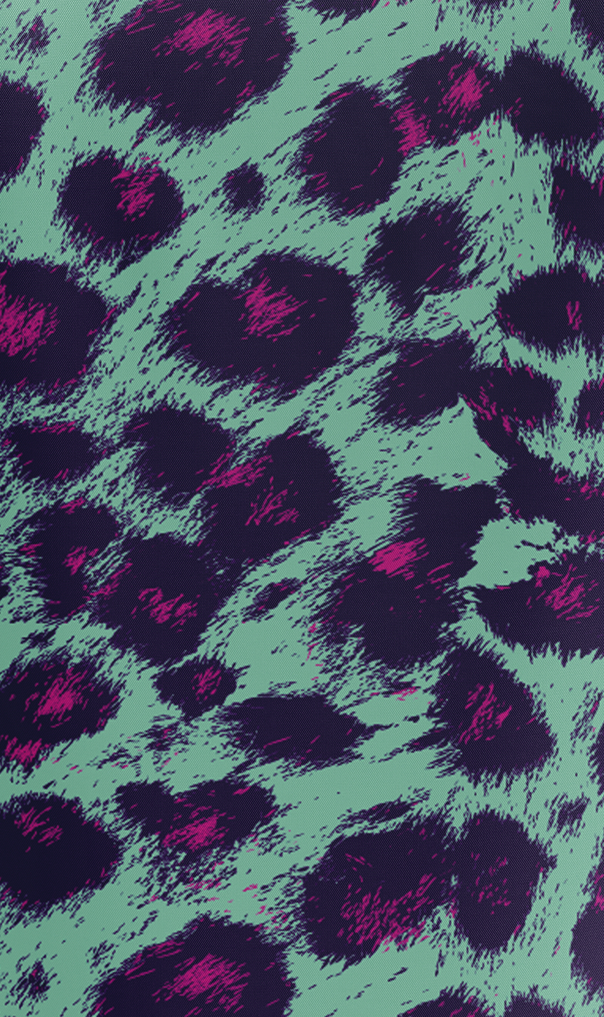 67jersey Men's Polo "Leopard mint/lila"
