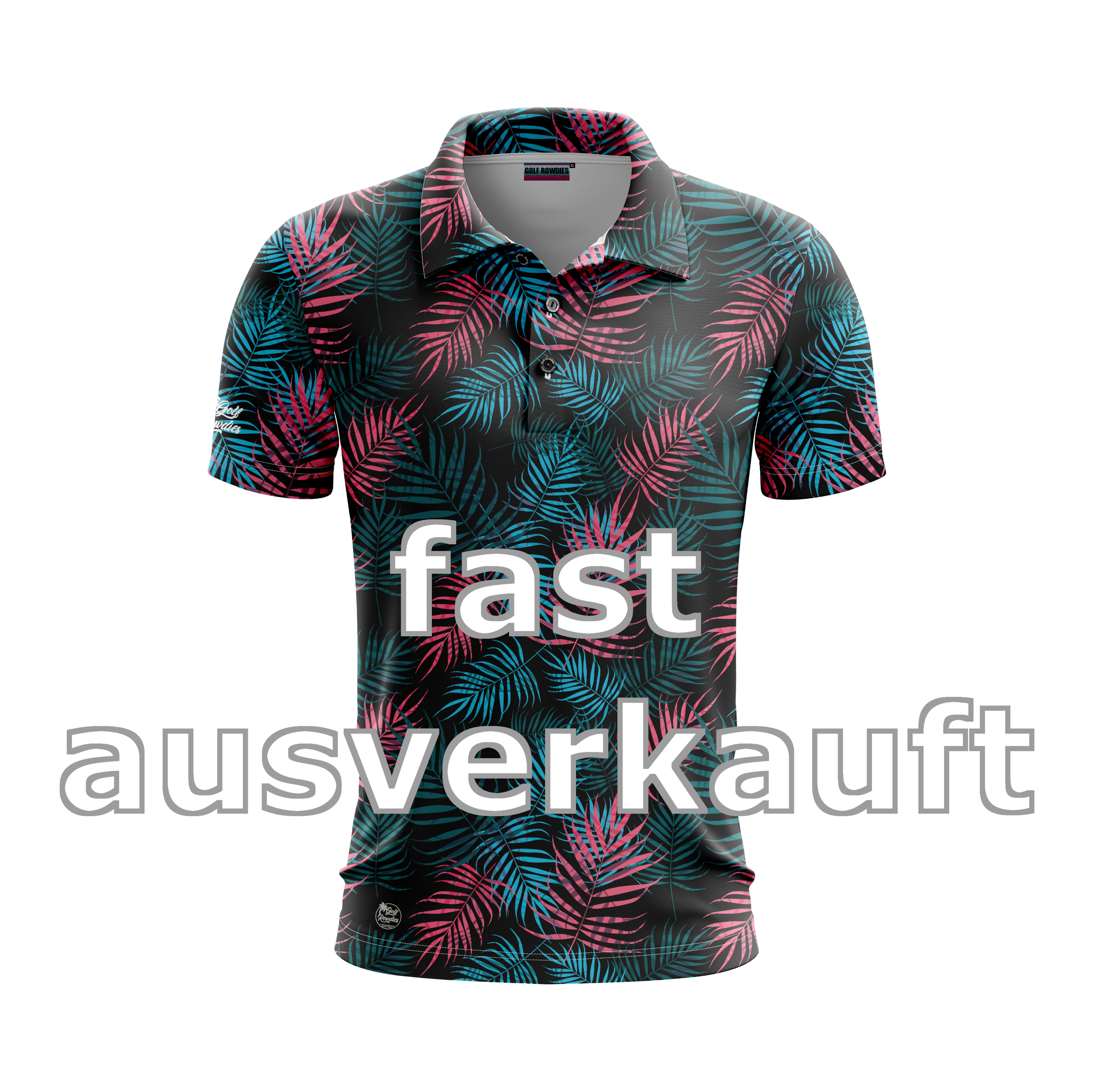 67jersey Men's Polo "Palm-Leaves"